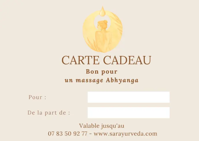 Verso carte cadeau